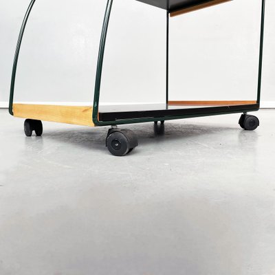 Mid-Century Italian Wood and Metal Food Cart, 1980s-GDD-1324659