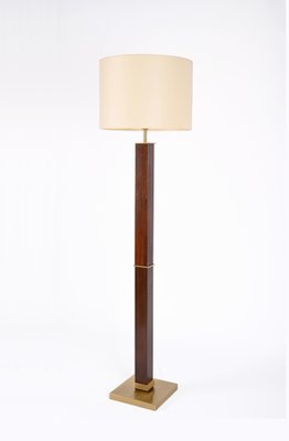 Mid-Century Italian Wood and Steel Floor Lamp from Zonca Voghera, 1980s-JDR-1360784