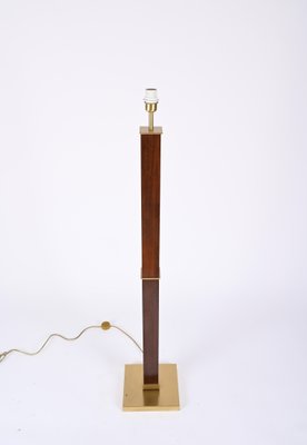 Mid-Century Italian Wood and Steel Floor Lamp from Zonca Voghera, 1980s-JDR-1360784