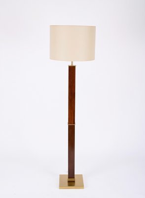 Mid-Century Italian Wood and Steel Floor Lamp from Zonca Voghera, 1980s-JDR-1360784