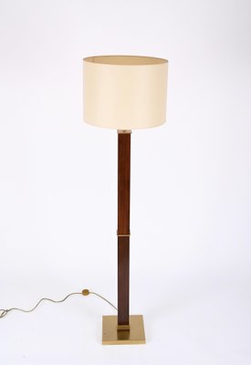 Mid-Century Italian Wood and Steel Floor Lamp from Zonca Voghera, 1980s-JDR-1360784