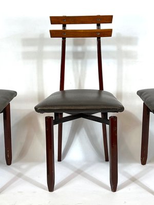 Mid-Century Italian Wood Chairs, Set of 6-OT-1117754