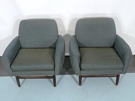 Mid-Century Italian Wood Modern Armchairs, 1960s, Set of 2-OT-1185274