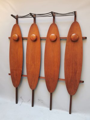 Mid-Century Italian Wooden Coat Rack-VJY-1408592