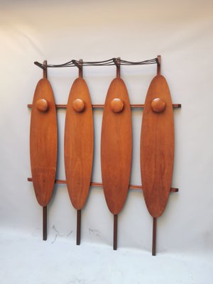 Mid-Century Italian Wooden Coat Rack-VJY-1408592