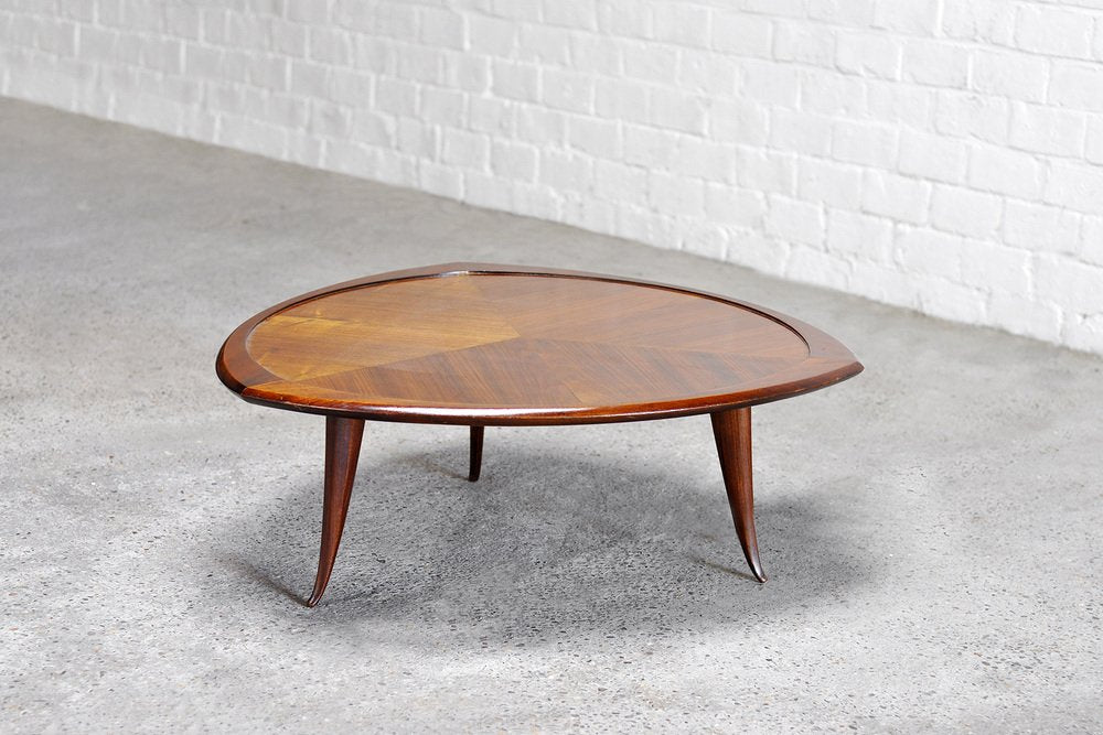 Mid-Century Italian Wooden Coffee Table in the Ssyle of Cesare Lacca, 1960s-WUY-1737277