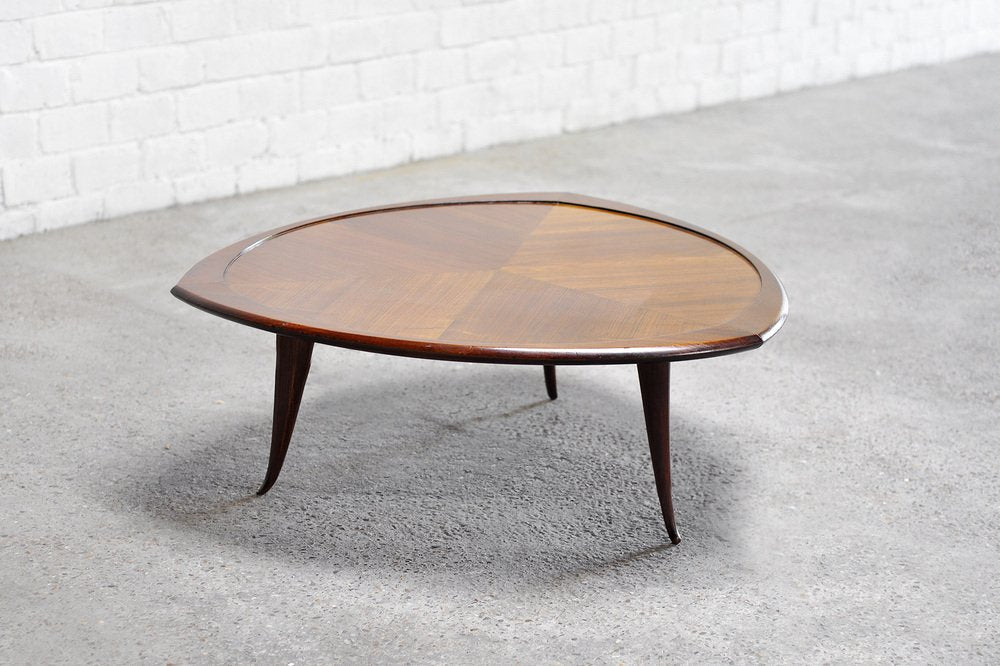 Mid-Century Italian Wooden Coffee Table in the Ssyle of Cesare Lacca, 1960s