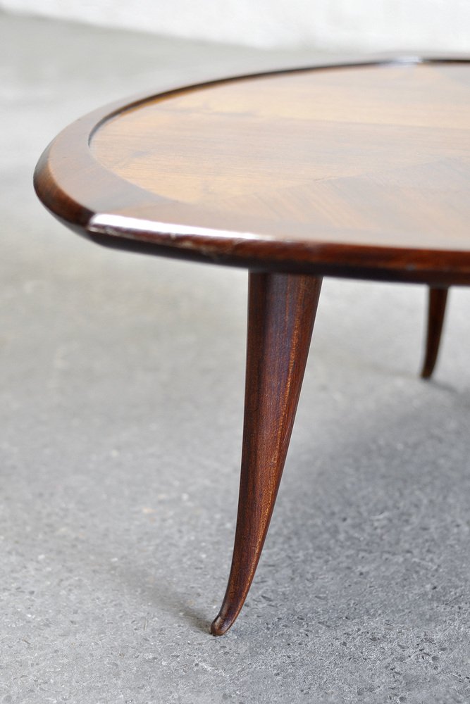 Mid-Century Italian Wooden Coffee Table in the Ssyle of Cesare Lacca, 1960s-WUY-1737277