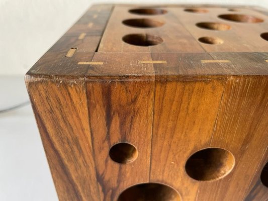 Mid-Century Italian Wooden Cube Table Lamp, 1950s-RDS-1148036