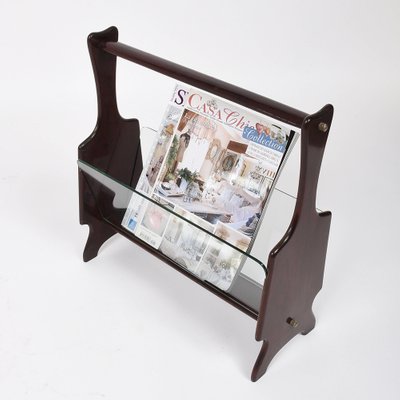 Mid-Century Italian Wooden Magazine Rack Attributed to Ico Parisi, 1950s-JDR-1125860