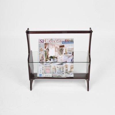 Mid-Century Italian Wooden Magazine Rack Attributed to Ico Parisi, 1950s-JDR-1125860