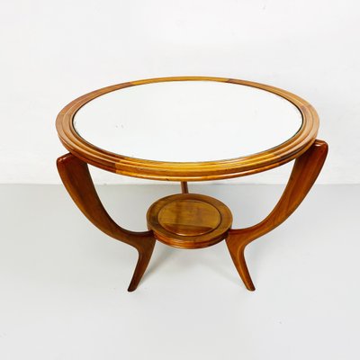 Mid-Century Italian Wooden Round Table, 1950s-GDD-1155482