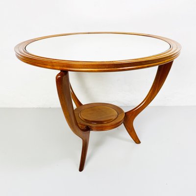 Mid-Century Italian Wooden Round Table, 1950s-GDD-1155482