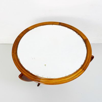 Mid-Century Italian Wooden Round Table, 1950s-GDD-1155482