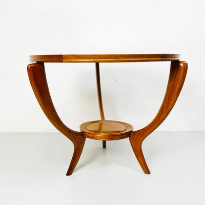 Mid-Century Italian Wooden Round Table, 1950s-GDD-1155482