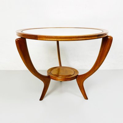 Mid-Century Italian Wooden Round Table, 1950s-GDD-1155482