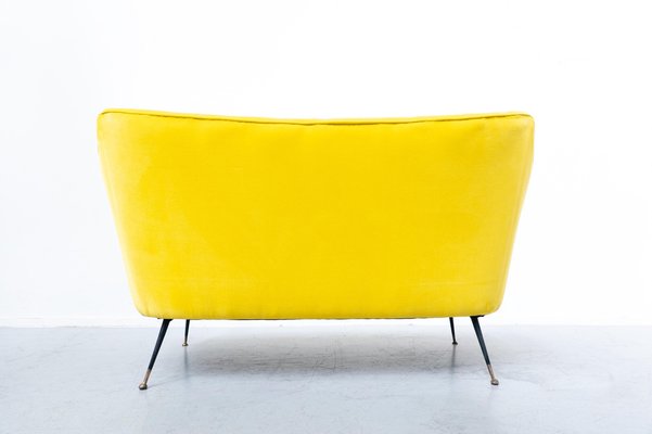 Mid-Century Italian Yellow Fabric Sofa, 1960s-FGA-986215