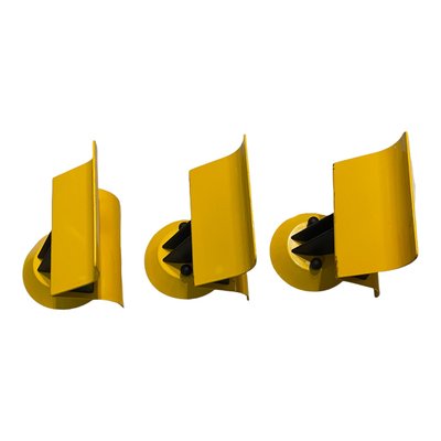 Mid-Century Italian Yellow Metal Sconces, Set of 3-JJC-1156416