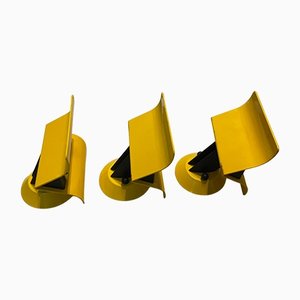 Mid-Century Italian Yellow Metal Sconces, Set of 3-JJC-1156416