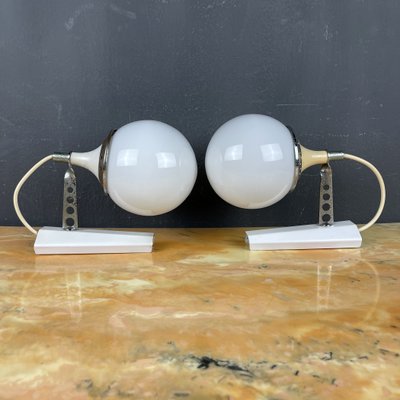 Mid-Century Itlian White Sconces by Targetti Sankey, 1960s Set of 2-WQC-899197