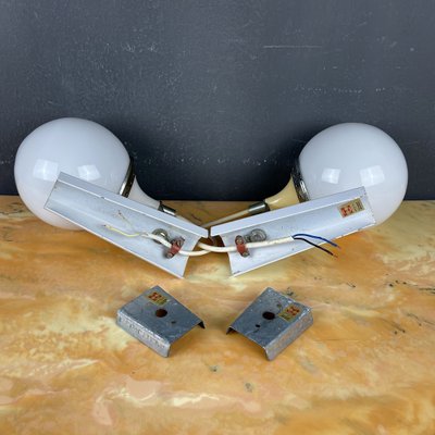 Mid-Century Itlian White Sconces by Targetti Sankey, 1960s Set of 2-WQC-899197