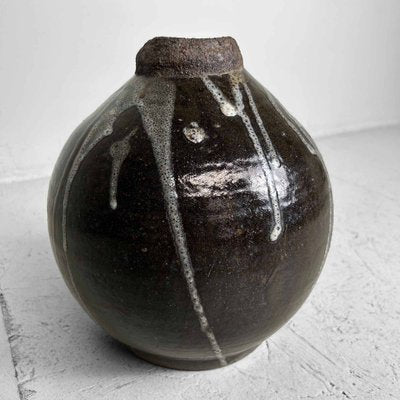 Mid-Century Japanese Glazed Ceramic & Earthenware Vase, 1970s-DWL-1703856