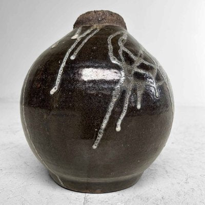 Mid-Century Japanese Glazed Ceramic & Earthenware Vase, 1970s-DWL-1703856