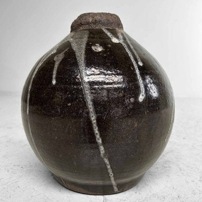 Mid-Century Japanese Glazed Ceramic & Earthenware Vase, 1970s-DWL-1703856