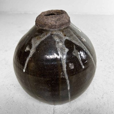 Mid-Century Japanese Glazed Ceramic & Earthenware Vase, 1970s-DWL-1703856