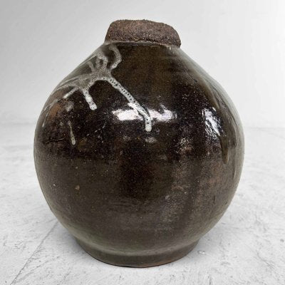 Mid-Century Japanese Glazed Ceramic & Earthenware Vase, 1970s-DWL-1703856