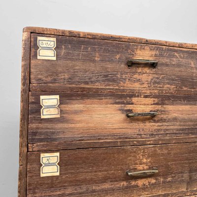 Mid-Century Japanese Wooden Drawer Cabinet, 1920s-DWL-1786386