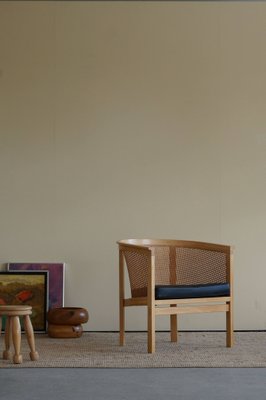 Mid-Century King Series Armchair in Cane and Leather by Thygesen & Sørensen for Botium, 1980s-MXF-991039