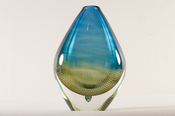 Mid-Century Kraka Glass Vase by Sven Palmqvist for Orrefors, 1960s-WIX-1194026