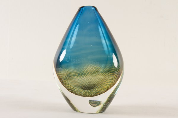 Mid-Century Kraka Glass Vase by Sven Palmqvist for Orrefors, 1960s-WIX-1194026