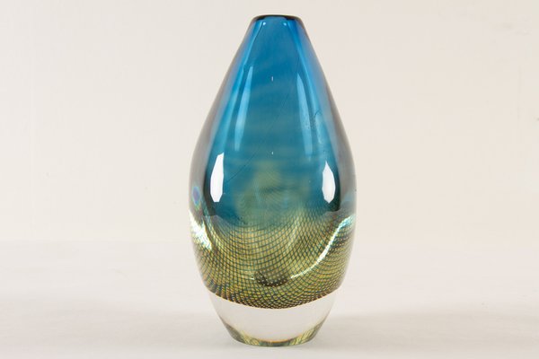 Mid-Century Kraka Glass Vase by Sven Palmqvist for Orrefors, 1960s-WIX-1194026