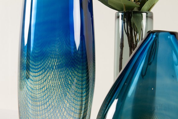 Mid-Century Kraka Glass Vase by Sven Palmqvist for Orrefors, 1960s-WIX-1194026