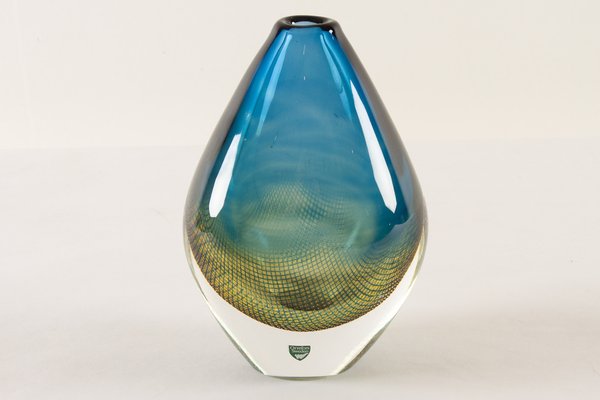 Mid-Century Kraka Glass Vase by Sven Palmqvist for Orrefors, 1960s-WIX-1194026