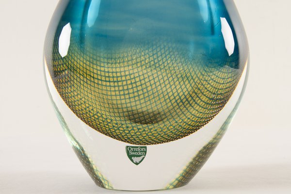 Mid-Century Kraka Glass Vase by Sven Palmqvist for Orrefors, 1960s-WIX-1194026