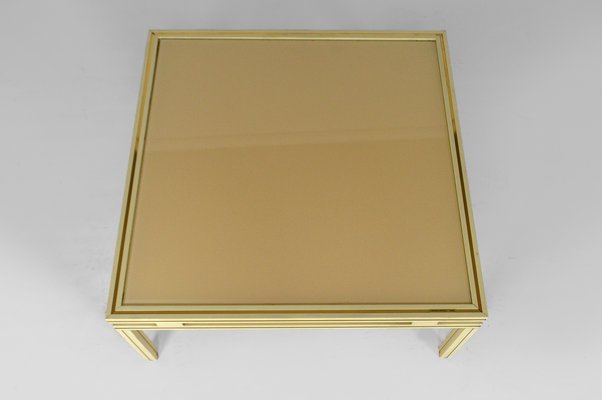 Mid-Century Lacquered Aluminium & Brass Coffee Table by Pierre Vandel-XNH-754048