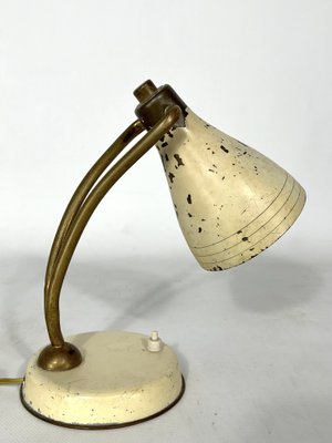 Mid-Century Lacquered Brass Orientable Table Lamp Attributed to Arredoluce, 1950s-OT-1306200