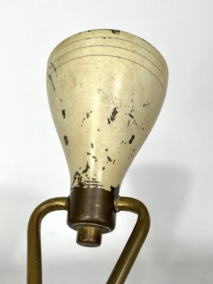 Mid-Century Lacquered Brass Orientable Table Lamp Attributed to Arredoluce, 1950s-OT-1306200