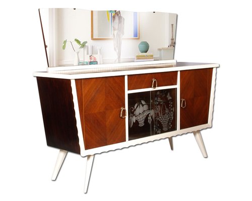 Mid-Century Lacquered Walnut Sideboard Attributed to Parisi Ico, 1940s-NJV-734268