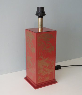 Mid-Century Lacquered Wood Lamp Base, France, 1970-UKG-1179209