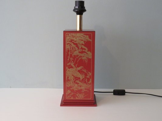 Mid-Century Lacquered Wood Lamp Base, France, 1970-UKG-1179209