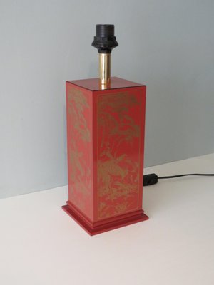 Mid-Century Lacquered Wood Lamp Base, France, 1970-UKG-1179209