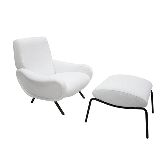 Mid-Century Lady Lounge Chair and Ottoman by Marco Zanuso for Arflex, Set of 2