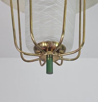 Mid-Century Lamp in Brass and Glass, Italy, 1950s-ZST-1804060