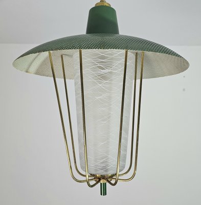 Mid-Century Lamp in Brass and Glass, Italy, 1950s-ZST-1804060