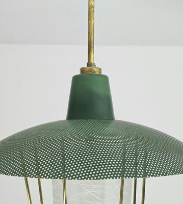 Mid-Century Lamp in Brass and Glass, Italy, 1950s-ZST-1804060