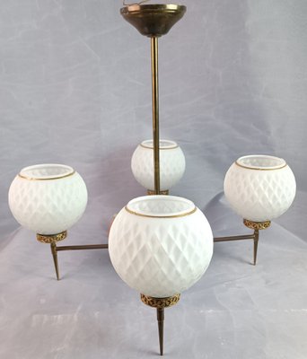 Mid-Century Lamp in Opaline Glass, 1950s-ZVO-1382925